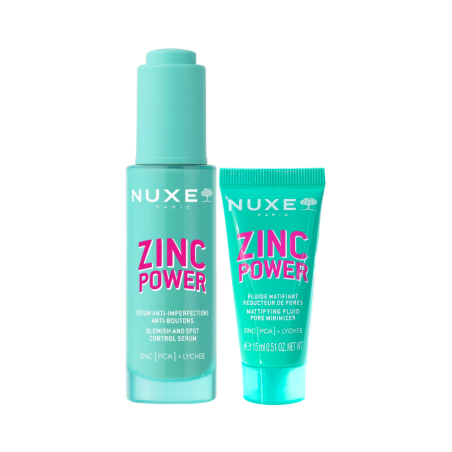 Nuxe Zinc Power Blemish and Spot Control Serum + Mattifying Fluid Pack