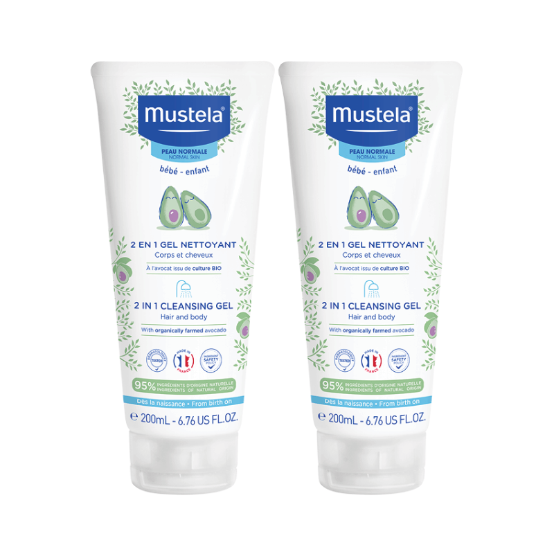 Mustela 2 em 1  Gel Lavante Corpo e Cabelo 2x200ml