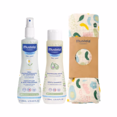 Mustela Hair Styler and Skin Freshener + Gentle Shampoo Pack