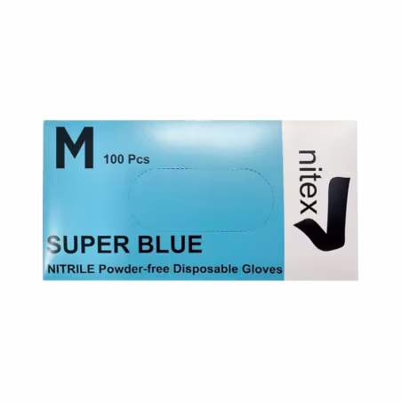 Nitex Luvas Nitrilo Azul Sem Pó M 100 unidades