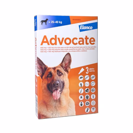 Advocate Cão 400 25-40kg 3 pipetas