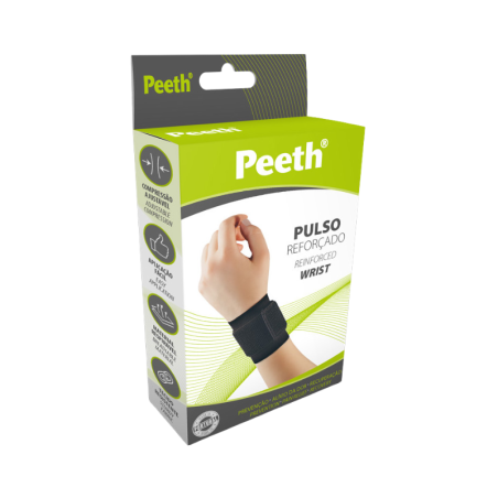 Peeth Muñequera Elástica Reforzada S Negro 1 unidad