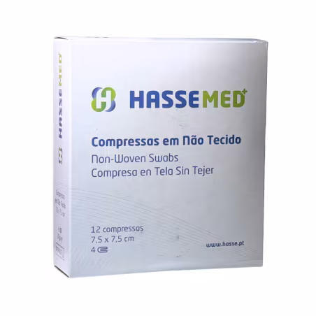 Hassemed Compresas Estériles No Tejidas 7,5x7,5cm 12 Unidades