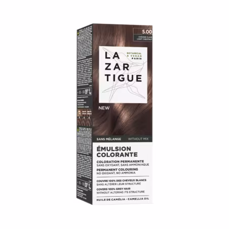 Lazartigue Emulsão Colorante 5.00 Castanho Claro 60ml