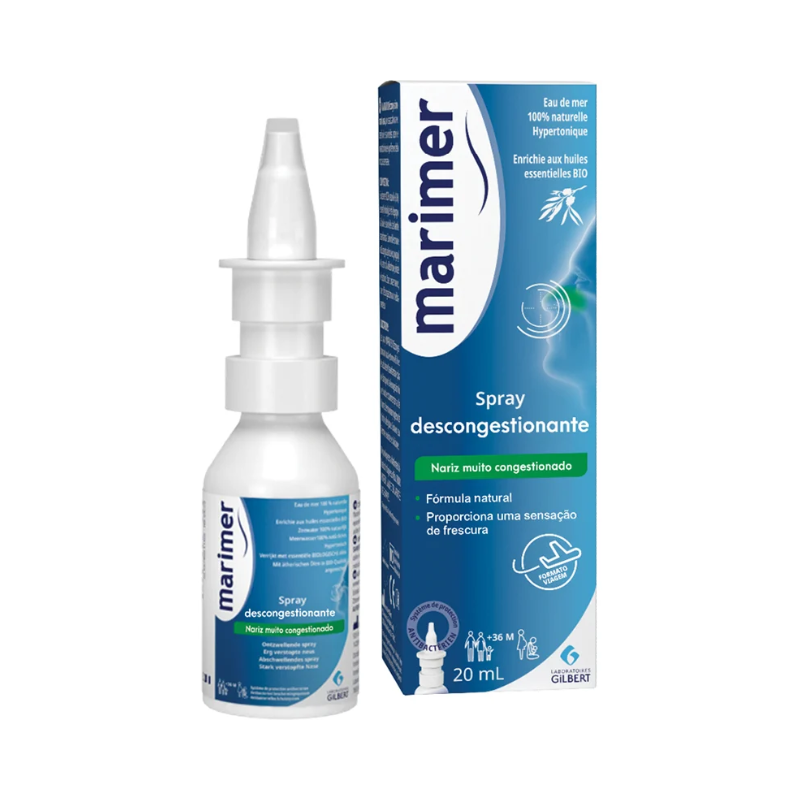 Marimer Spray Descongestionante Nasal Óleos Essenciais 20ml