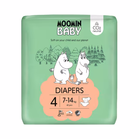 Moomin Baby T4 7-14kg 42 fraldas