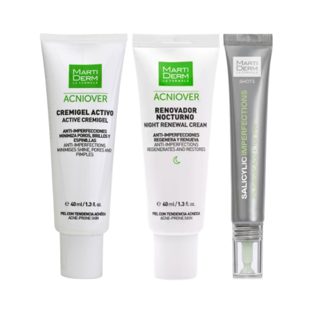 Protocole anti-acné Martiderm pour peaux mixtes et grasses