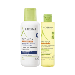A-Derma Exomega Control Creme de Noite + Óleo de Duche Pack