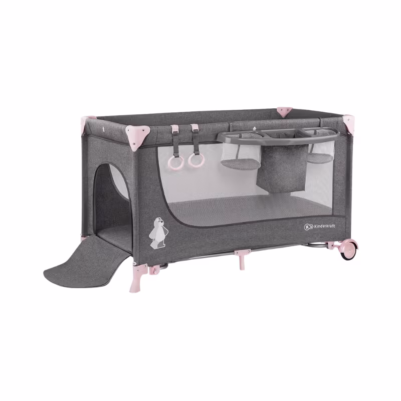 Kinderkraft Joy Berço de Viagem com Acessórios Rosa