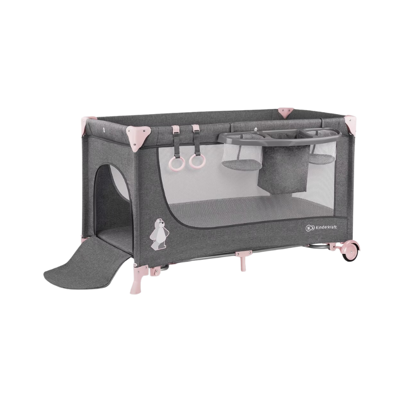 Kinderkraft Joy Travel Cot with Accessories Dark Pink