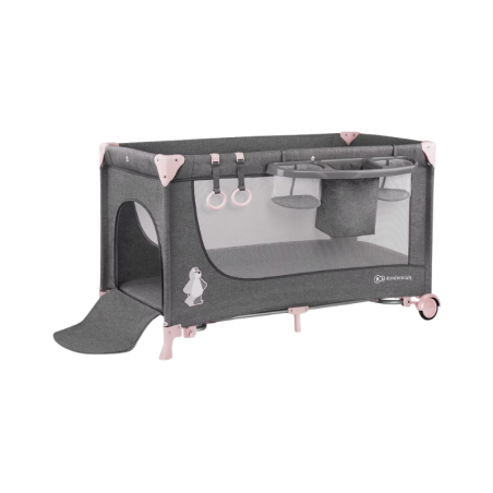 Kinderkraft Joy Travel Cot with Accessories Dark Pink