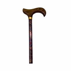 Extendable Aluminum Walking Stick with Colorful Print