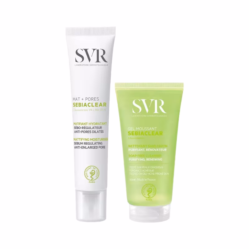 SVR Sebiaclear Mat+Pores + Gel Moussant Pack