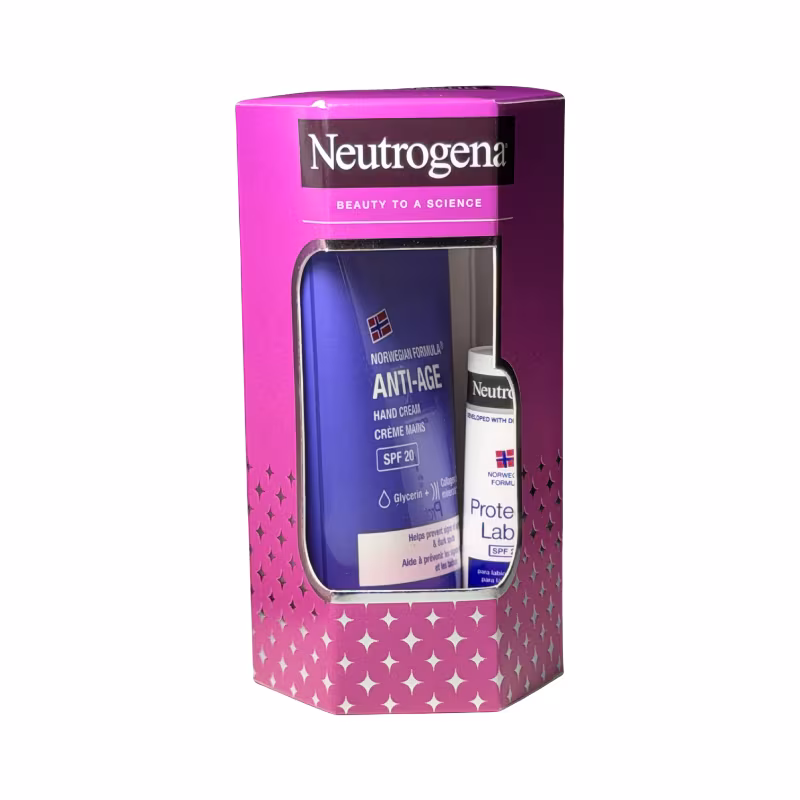 Neutrogena Anti-Aging Hand Cream SPF20 + Lip Stick SPF20 Pack