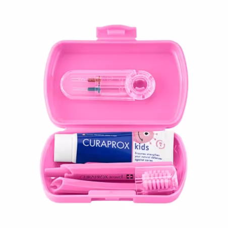 Curaprox Kit de Viagem Kids Rosa