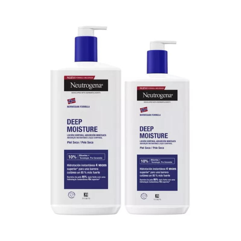 Neutrogena Deep Moisture Instantly Absorbing Body Lotion 750ml + 400ml