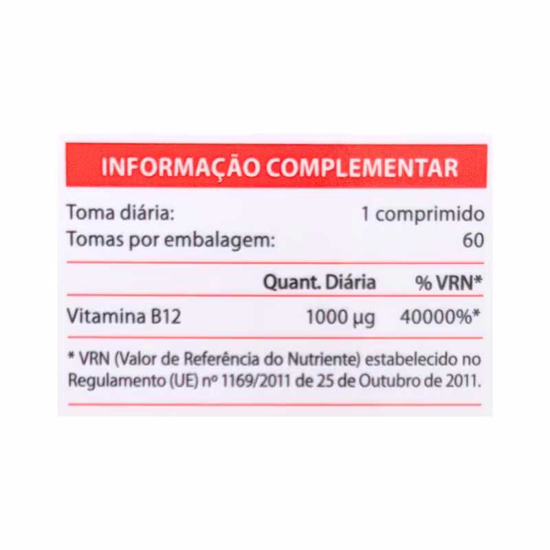 Absorvit Vitamina B12 60 comprimidos mastigáveis