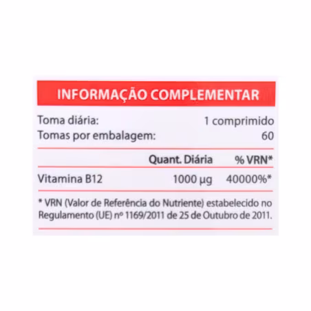Absorvit Vitamina B12 60 comprimidos mastigáveis
