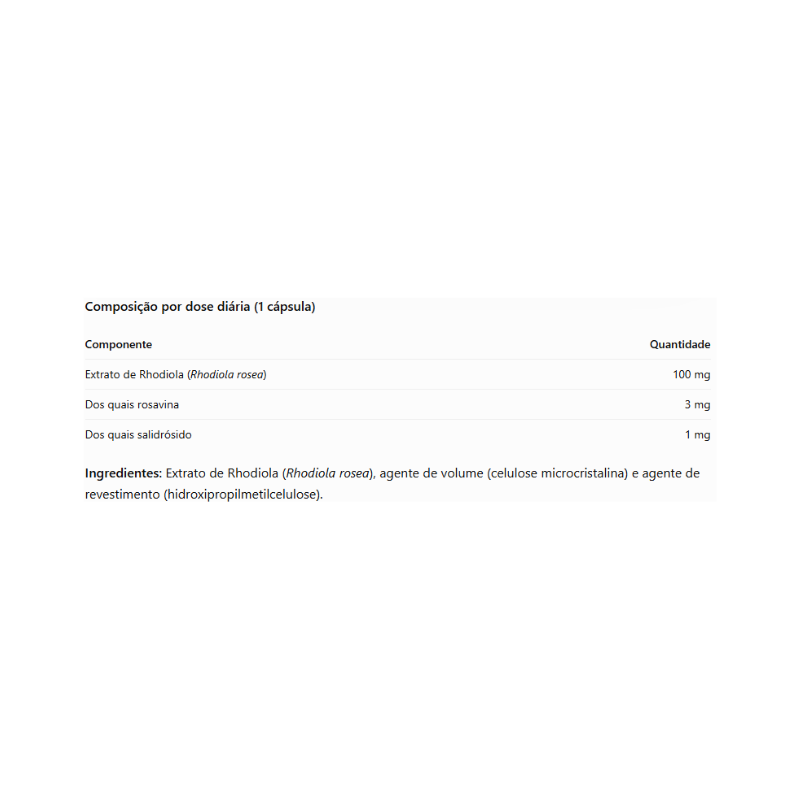 Pure Encapsulations Rhodiola Rosea 60 cápsulas vegetais