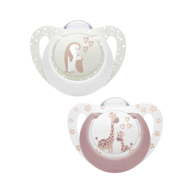 Nuk First Choice Pacifier 0-6m Penguin/Giraffe 2 units
