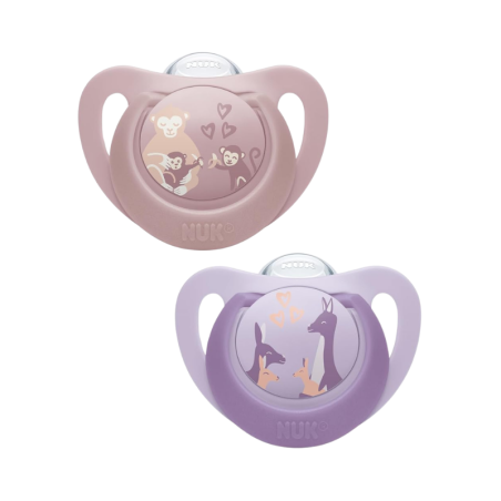 Nuk First Choice Sucette 6-18m Singe/Kangourou 2 unités