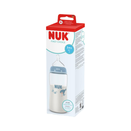 Nuk First Choice Biberon 3m+ Débit M Bleu 300ml