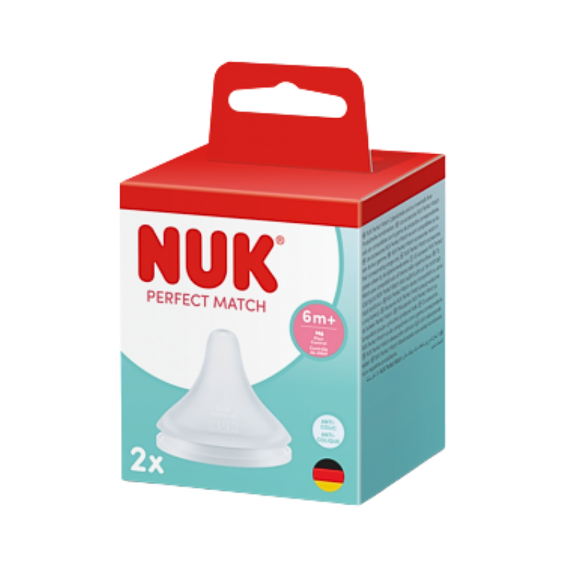 Nuk Perfect Match Silicone Teat 6m+ Flow Control 2 units