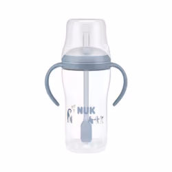 Nuk Perfect Match Biberón de Entrenamiento con Pajita 8m+ Azul 260ml