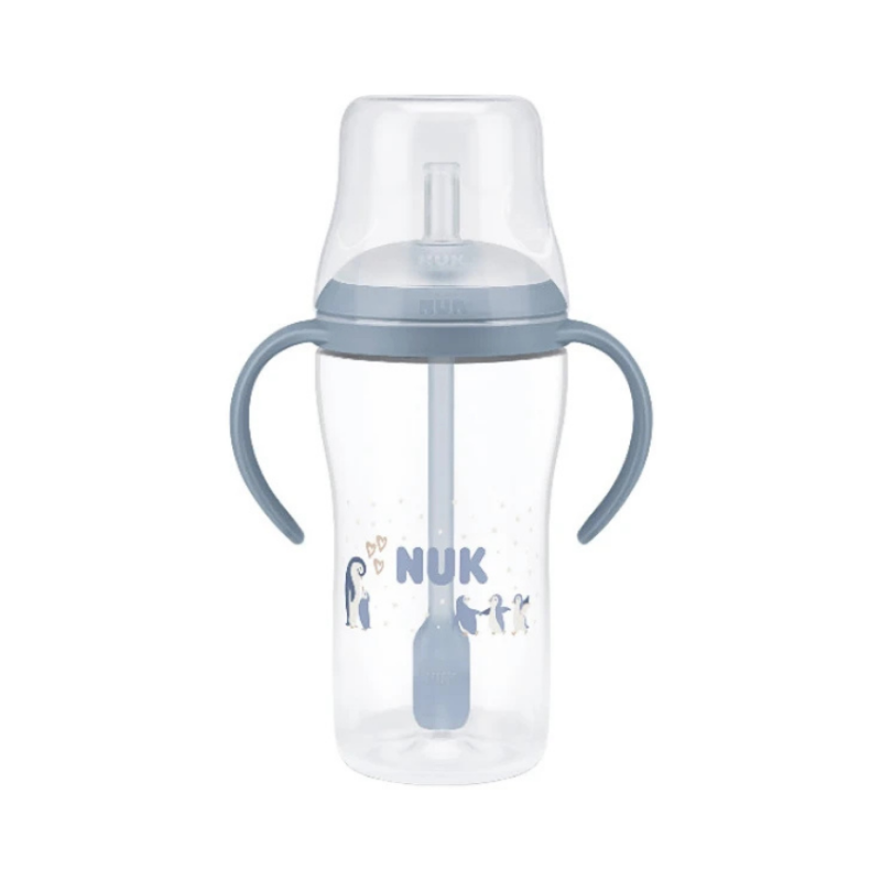 Nuk Perfect Match Biberon d'Apprentissage avec Paille 8m+ Bleu 260ml