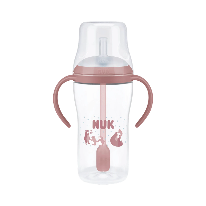 Nuk Perfect Match Biberon d'Apprentissage avec Paille 8m+ Rose 260ml
