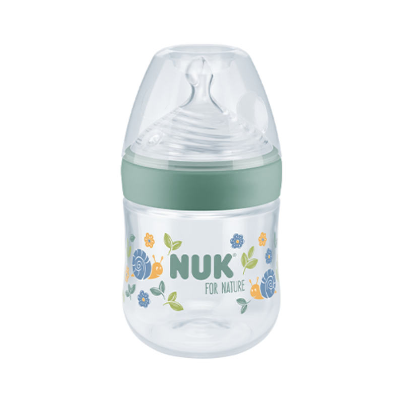 Nuk For Nature Biberon Tétine Silicone 0m+ Débit S Vert 150ml
