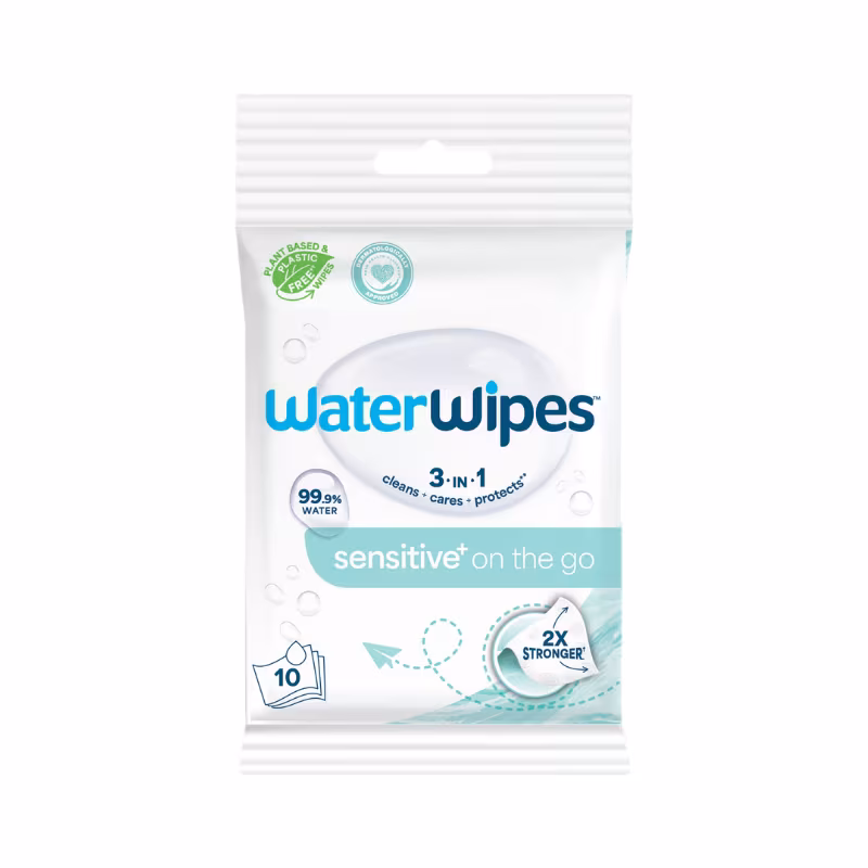 WaterWipes Sensitive+ On The Go Toalhitas 10 unidades