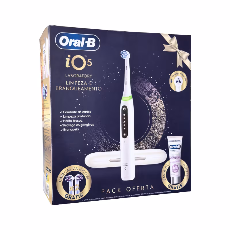 Oral-B Laboratory iO5 Escova de Dentes Elétrica Branca Pack