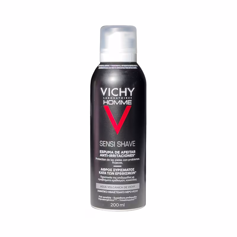Vichy Homme Sensi Shave Mousse de Barbear Antidesconforto 200ml