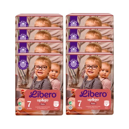 Libero Up & Go 7 Fralda Cueca 16 Fraldas Pack 8 unidades