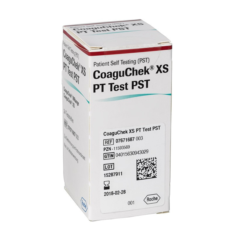 Coaguchek XS PT PST reagent strips 24 units