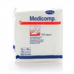 Medicomp Compressas não Tecido não Estéril 10x10cm 100 unidades