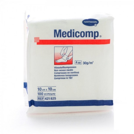 Medicomp Compressas não Tecido não Estéril 10x10cm 100 unidades